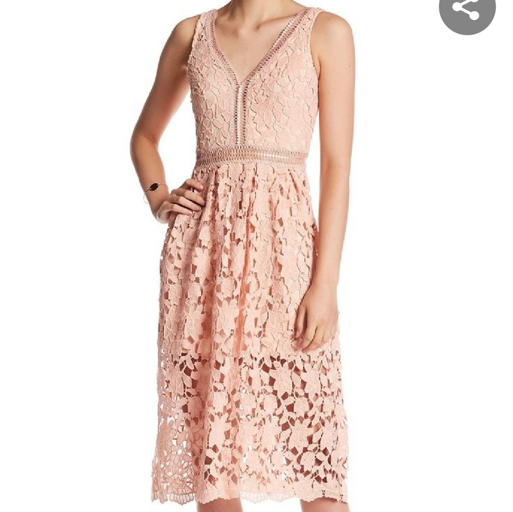 Just Me- pink lace dress